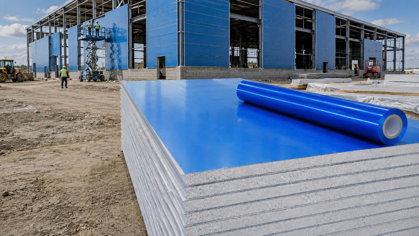 Màng bảo vệ tấm panel tại công trình xây dựng
