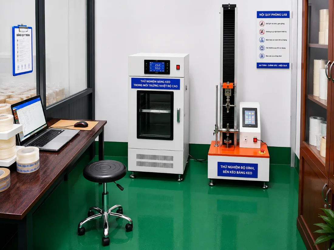 Phòng lab kiểm tra màng bảo vệ – Sao Bách Việt