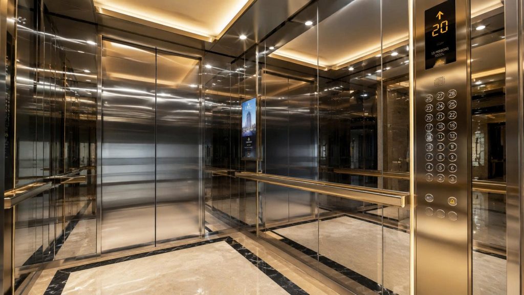 Inox bóng gương sử dụng trong thang máy